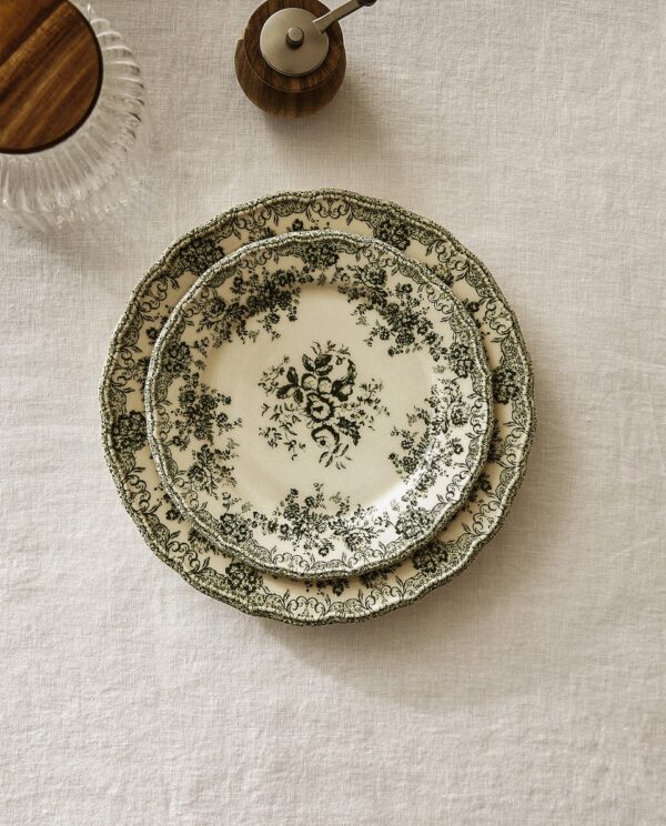 Dinerbord met bloemen (21cm)